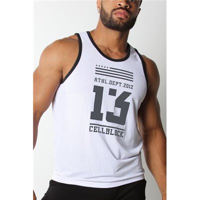 RELAY MESH TANK TOP White