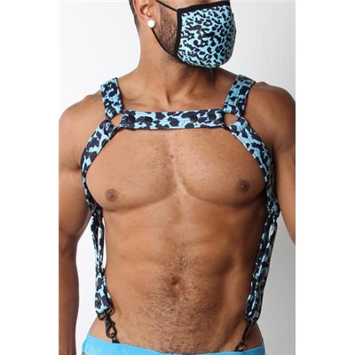 VAUX VX2 HARNESS Leopard Blue