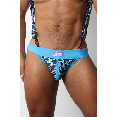 VAUX VX2 ZIPPER JOCKSTRAP Leopard Blue