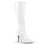 Seduce Stretch Knee Boot White 5" Heel