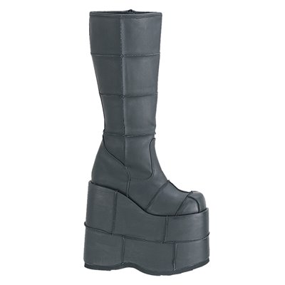 Stack Platform Boots Vegan Leather 7"