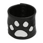 Addikt Leather Puppy Paw Wristwallet: Black & White