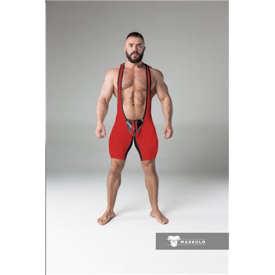 MASKULO - Wrestling Singlet Codpiece Red