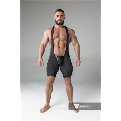 MASKULO - Wrestling Singlet Codpiece Black