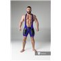 MASKULO - Wrestling Singlet Codpiece Thigh Pads Royal Blue