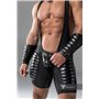 MASKULO - Wrestling Singlet Codpiece Thigh Pads Black