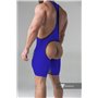 MASKULO - Wrestling Singlet Codpiece Open Rear Thigh Pads Royal Blue