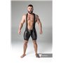 MASKULO - Wrestling Singlet Codpiece Open Rear Thigh Pads Black