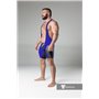 MASKULO - Wrestling Singlet Codpiece full thigh Pads Royal Blue