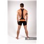 MASKULO - Men's Fetish Wrestling Singlet Codpiece Neon Orange