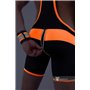 MASKULO - Men's Fetish Wrestling Singlet Codpiece Zippered rear Neon Orange