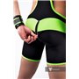 MASKULO - Men's Fetish Wrestling Singlet Codpiece Zippered rear Neon Green