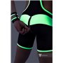 MASKULO - Men's Fetish Wrestling Singlet Codpiece Zippered rear Neon Green