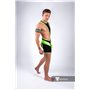 MASKULO - Men's Fetish Wrestling Singlet Codpiece Zippered rear Neon Green