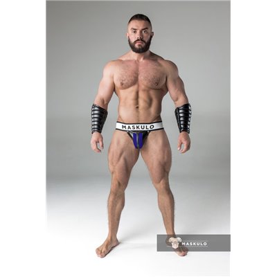 MASKULO - Fetish Jockstrap Detachable Codpiece Royal Blue