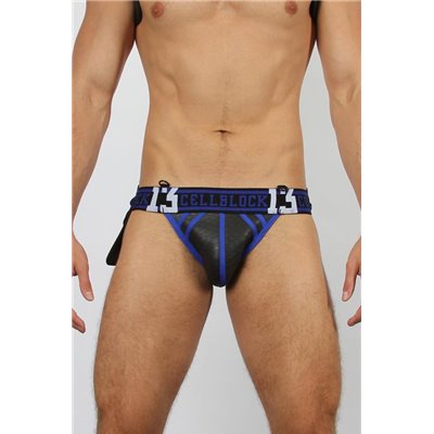 Sniper Neoprene Jock w/ Side Pocket Blue