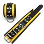 Leather handcuff - Yellow/Black