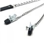 Nipple clamps + leash (Metal+Leather)