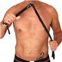 FLOGGER LEATHER BLACK STRINGS - 78cm - WOODEN HANDLE