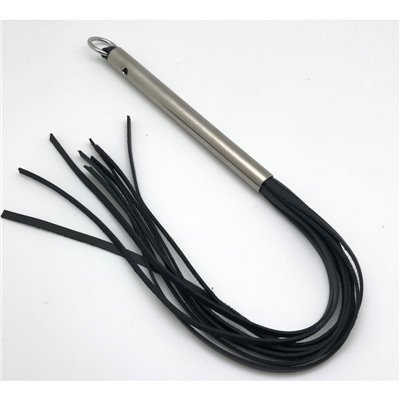 Flogger 12 leather strings - Aluminium handle - 53cm