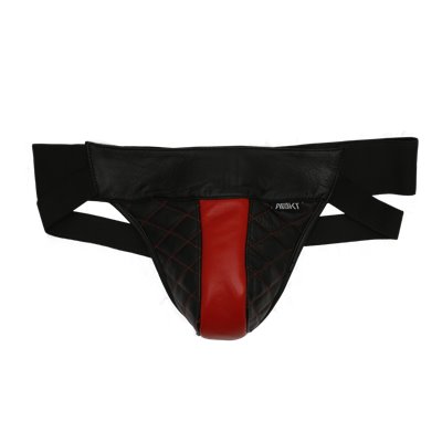 Addikt Leather Jockstrap Pattern: Black & Red